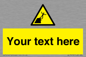 Custom Warning unstable cliff edge